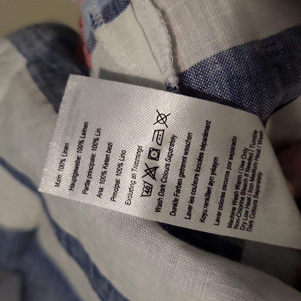 Joules Linen Jeanne Button-Up Striped Shirt - Picture 6 of 6